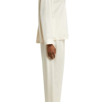Button-Down Silk Shirt and Trouser Pajama set - Image 4